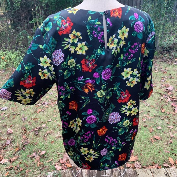 Vintage Silky Floral Blouse - Picture 9 of 12
